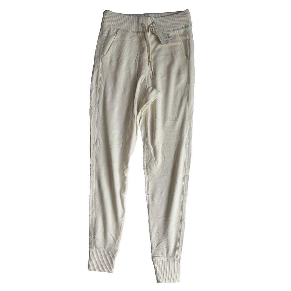 Grey State Jogger Pants Womens Size XS Spa Ivory Cotton Lounge Sweatpants